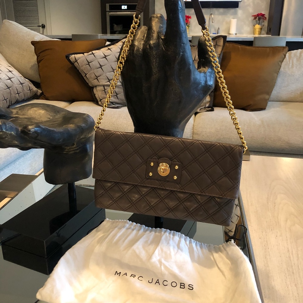 Like NEW Marc Jacobs Gold Chain clutch Bag